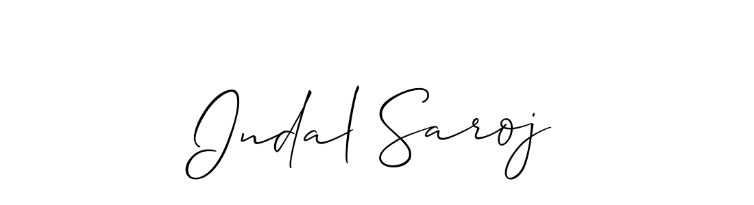 Create a beautiful signature design for name Indal Saroj. With this signature (Allison_Script) fonts, you can make a handwritten signature for free. Indal Saroj signature style 2 images and pictures png