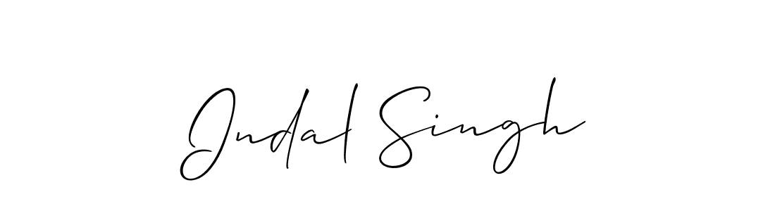 Design your own signature with our free online signature maker. With this signature software, you can create a handwritten (Allison_Script) signature for name Indal Singh. Indal Singh signature style 2 images and pictures png