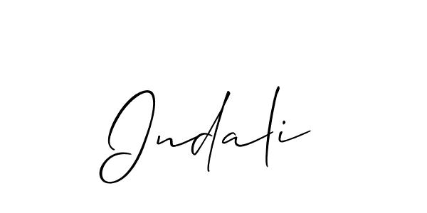 Also we have Indali name is the best signature style. Create professional handwritten signature collection using Allison_Script autograph style. Indali signature style 2 images and pictures png