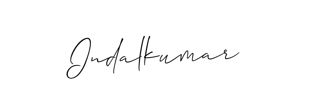 Design your own signature with our free online signature maker. With this signature software, you can create a handwritten (Allison_Script) signature for name Indalkumar. Indalkumar signature style 2 images and pictures png