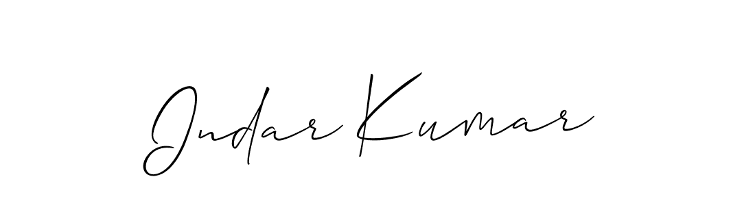 Also we have Indar Kumar name is the best signature style. Create professional handwritten signature collection using Allison_Script autograph style. Indar Kumar signature style 2 images and pictures png