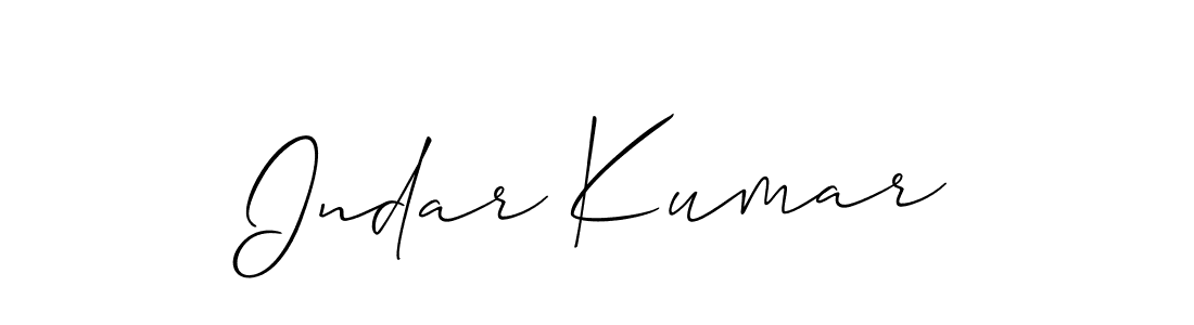 Also we have Indar Kumar name is the best signature style. Create professional handwritten signature collection using Allison_Script autograph style. Indar Kumar signature style 2 images and pictures png