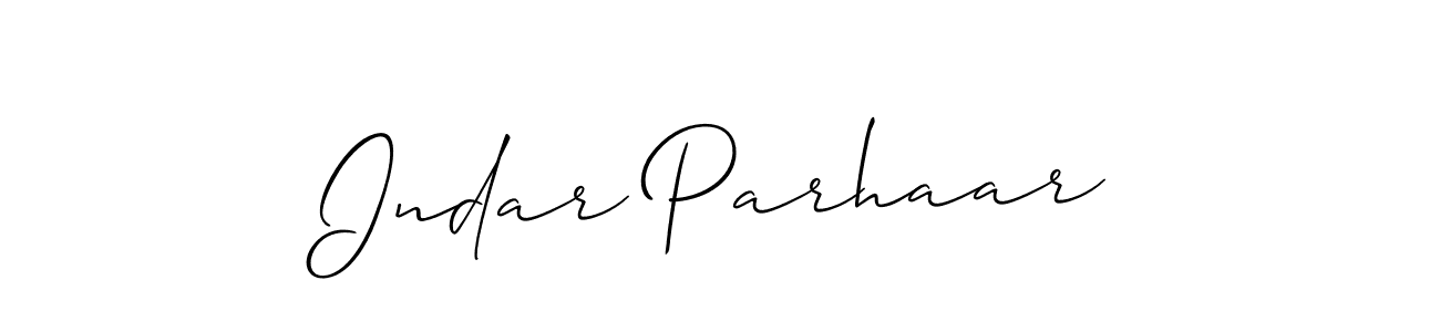 How to make Indar Parhaar signature? Allison_Script is a professional autograph style. Create handwritten signature for Indar Parhaar name. Indar Parhaar signature style 2 images and pictures png