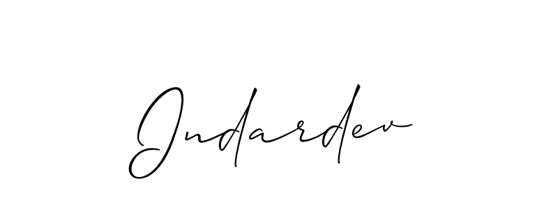 if you are searching for the best signature style for your name Indardev. so please give up your signature search. here we have designed multiple signature styles  using Allison_Script. Indardev signature style 2 images and pictures png