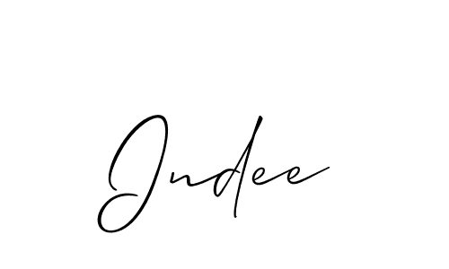 Best and Professional Signature Style for Indee. Allison_Script Best Signature Style Collection. Indee signature style 2 images and pictures png