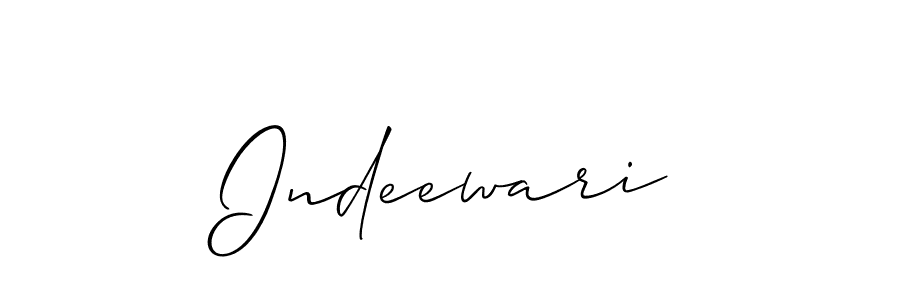 Make a beautiful signature design for name Indeewari. With this signature (Allison_Script) style, you can create a handwritten signature for free. Indeewari signature style 2 images and pictures png