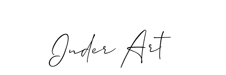 if you are searching for the best signature style for your name Inder Art. so please give up your signature search. here we have designed multiple signature styles  using Allison_Script. Inder Art signature style 2 images and pictures png