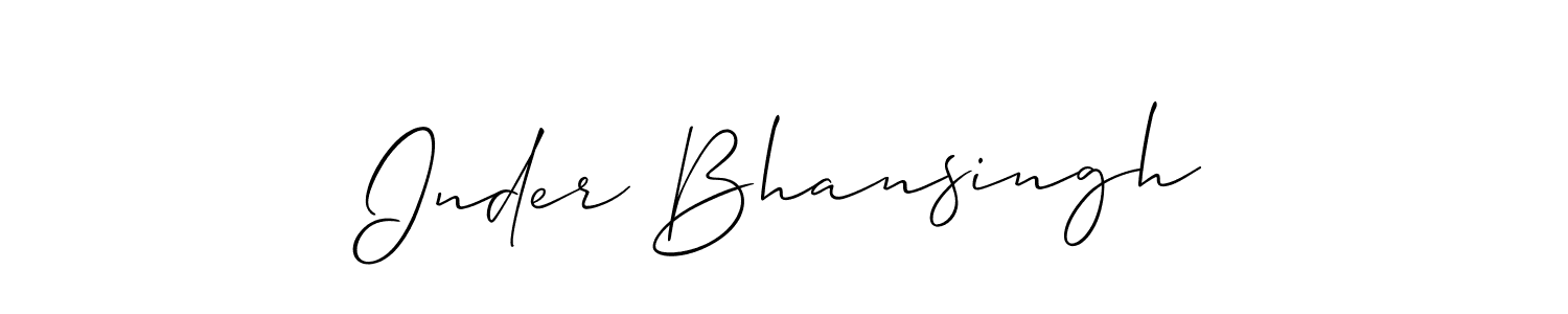 Make a short Inder Bhansingh signature style. Manage your documents anywhere anytime using Allison_Script. Create and add eSignatures, submit forms, share and send files easily. Inder Bhansingh signature style 2 images and pictures png