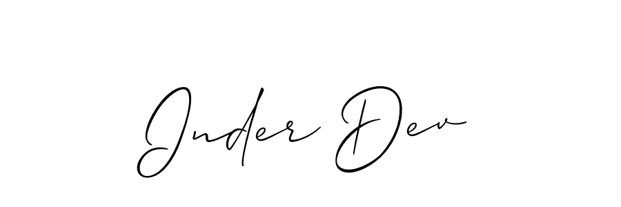 This is the best signature style for the Inder Dev name. Also you like these signature font (Allison_Script). Mix name signature. Inder Dev signature style 2 images and pictures png
