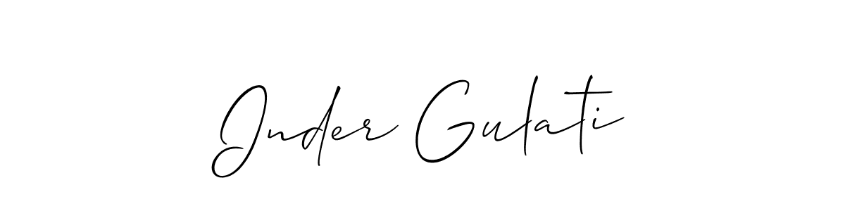 Check out images of Autograph of Inder Gulati name. Actor Inder Gulati Signature Style. Allison_Script is a professional sign style online. Inder Gulati signature style 2 images and pictures png