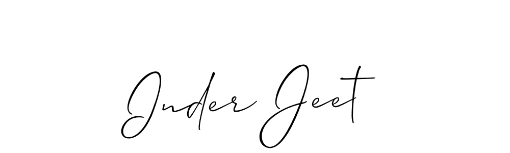 Inder Jeet stylish signature style. Best Handwritten Sign (Allison_Script) for my name. Handwritten Signature Collection Ideas for my name Inder Jeet. Inder Jeet signature style 2 images and pictures png