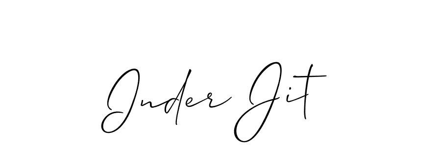 How to make Inder Jit name signature. Use Allison_Script style for creating short signs online. This is the latest handwritten sign. Inder Jit signature style 2 images and pictures png