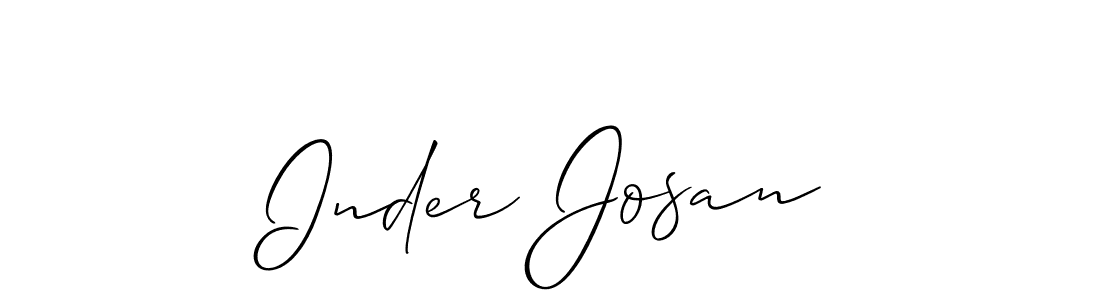 How to Draw Inder Josan signature style? Allison_Script is a latest design signature styles for name Inder Josan. Inder Josan signature style 2 images and pictures png