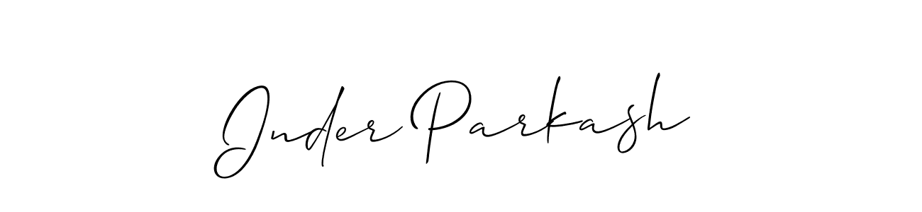 Also You can easily find your signature by using the search form. We will create Inder Parkash name handwritten signature images for you free of cost using Allison_Script sign style. Inder Parkash signature style 2 images and pictures png