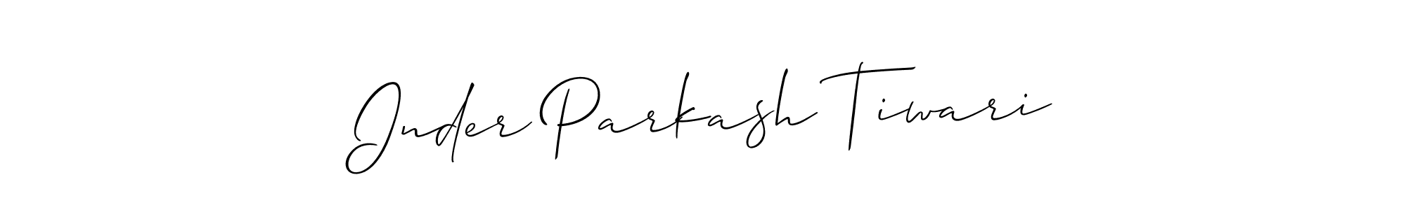 Make a short Inder Parkash Tiwari signature style. Manage your documents anywhere anytime using Allison_Script. Create and add eSignatures, submit forms, share and send files easily. Inder Parkash Tiwari signature style 2 images and pictures png