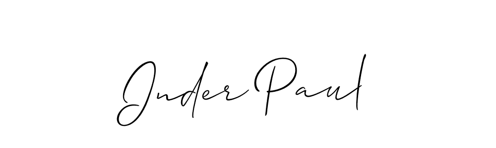 How to Draw Inder Paul signature style? Allison_Script is a latest design signature styles for name Inder Paul. Inder Paul signature style 2 images and pictures png