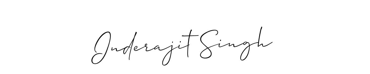 Make a beautiful signature design for name Inderajit Singh. With this signature (Allison_Script) style, you can create a handwritten signature for free. Inderajit Singh signature style 2 images and pictures png