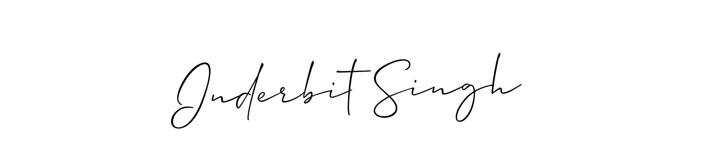 How to make Inderbit Singh signature? Allison_Script is a professional autograph style. Create handwritten signature for Inderbit Singh name. Inderbit Singh signature style 2 images and pictures png