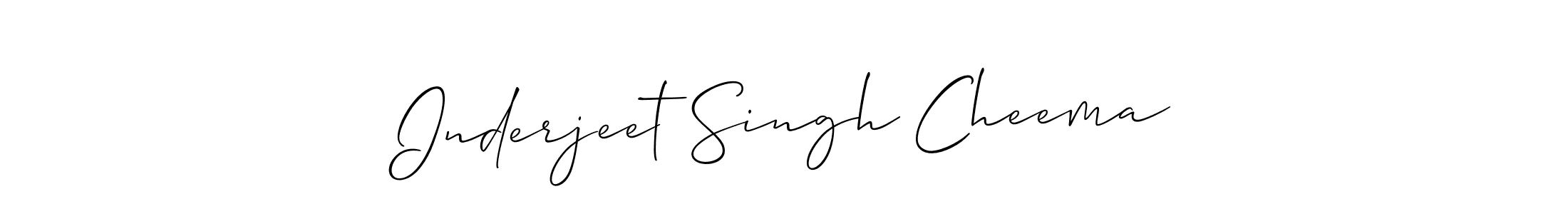 How to make Inderjeet Singh Cheema signature? Allison_Script is a professional autograph style. Create handwritten signature for Inderjeet Singh Cheema name. Inderjeet Singh Cheema signature style 2 images and pictures png