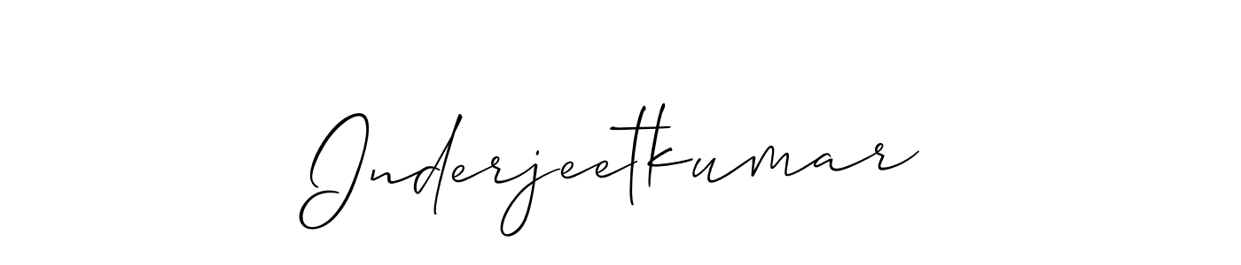 Make a beautiful signature design for name Inderjeetkumar. With this signature (Allison_Script) style, you can create a handwritten signature for free. Inderjeetkumar signature style 2 images and pictures png