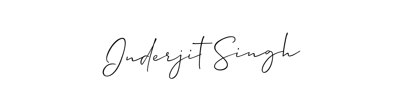 How to make Inderjit Singh name signature. Use Allison_Script style for creating short signs online. This is the latest handwritten sign. Inderjit Singh signature style 2 images and pictures png