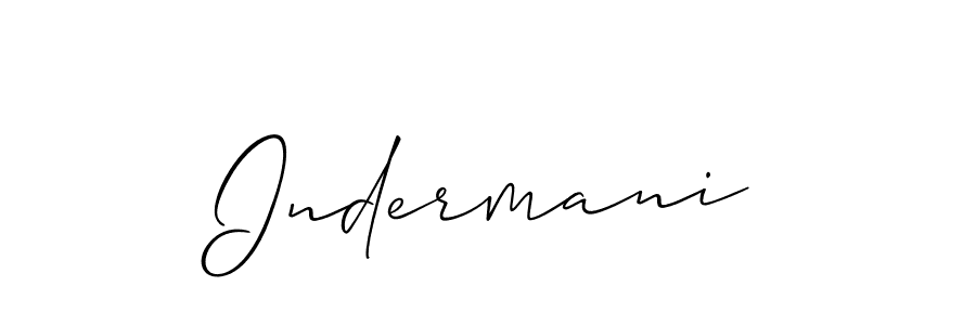Indermani stylish signature style. Best Handwritten Sign (Allison_Script) for my name. Handwritten Signature Collection Ideas for my name Indermani. Indermani signature style 2 images and pictures png
