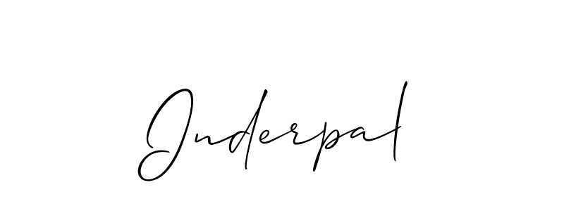 Design your own signature with our free online signature maker. With this signature software, you can create a handwritten (Allison_Script) signature for name Inderpal. Inderpal signature style 2 images and pictures png