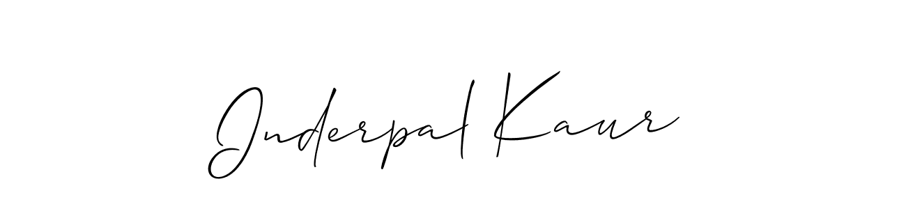 Design your own signature with our free online signature maker. With this signature software, you can create a handwritten (Allison_Script) signature for name Inderpal Kaur. Inderpal Kaur signature style 2 images and pictures png