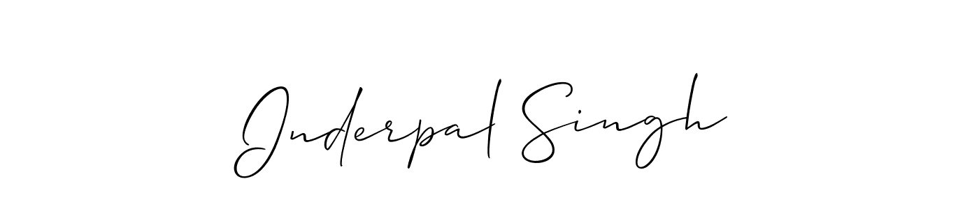 Design your own signature with our free online signature maker. With this signature software, you can create a handwritten (Allison_Script) signature for name Inderpal Singh. Inderpal Singh signature style 2 images and pictures png