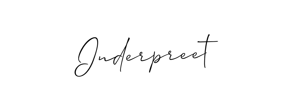 Make a beautiful signature design for name Inderpreet. Use this online signature maker to create a handwritten signature for free. Inderpreet signature style 2 images and pictures png