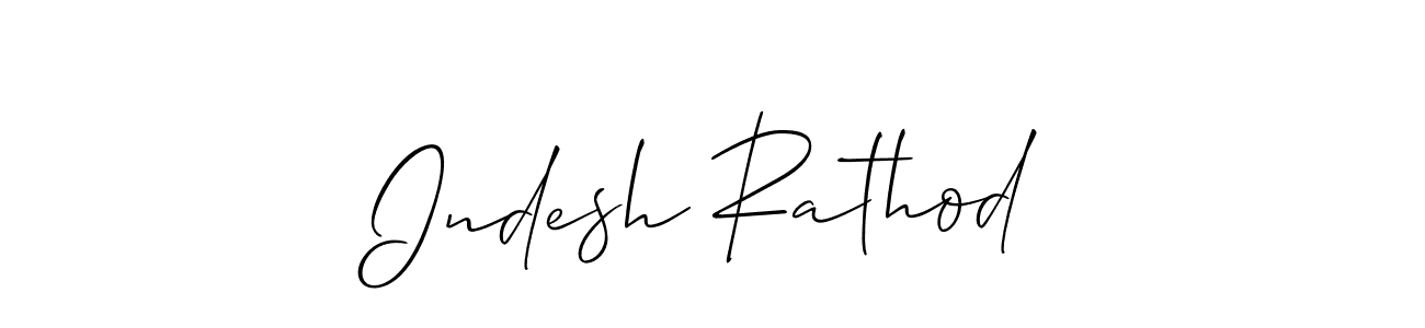 Also we have Indesh Rathod name is the best signature style. Create professional handwritten signature collection using Allison_Script autograph style. Indesh Rathod signature style 2 images and pictures png