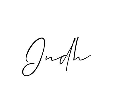 How to make Indh name signature. Use Allison_Script style for creating short signs online. This is the latest handwritten sign. Indh signature style 2 images and pictures png