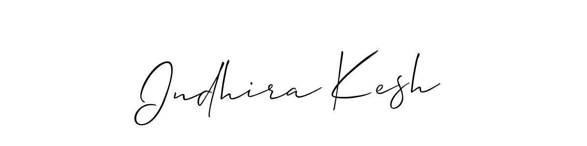 Design your own signature with our free online signature maker. With this signature software, you can create a handwritten (Allison_Script) signature for name Indhira Kesh. Indhira Kesh signature style 2 images and pictures png