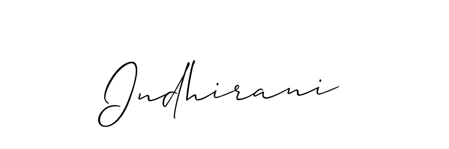 How to Draw Indhirani signature style? Allison_Script is a latest design signature styles for name Indhirani. Indhirani signature style 2 images and pictures png