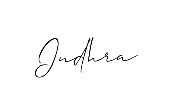 Design your own signature with our free online signature maker. With this signature software, you can create a handwritten (Allison_Script) signature for name Indhra. Indhra signature style 2 images and pictures png