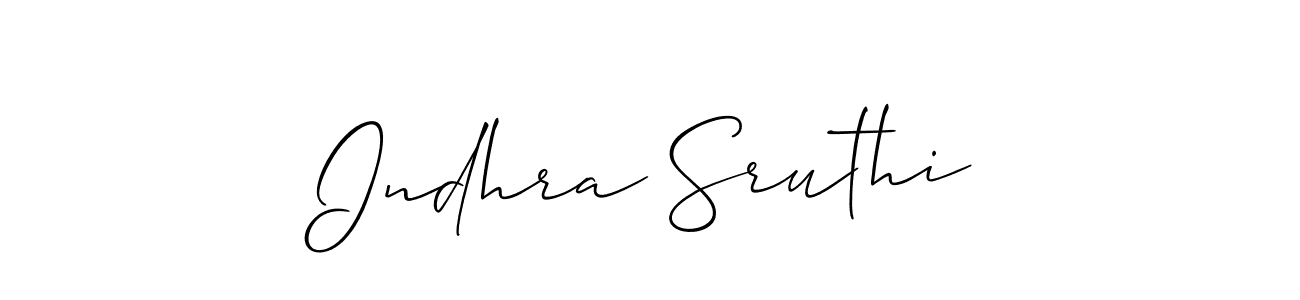 You should practise on your own different ways (Allison_Script) to write your name (Indhra Sruthi) in signature. don't let someone else do it for you. Indhra Sruthi signature style 2 images and pictures png