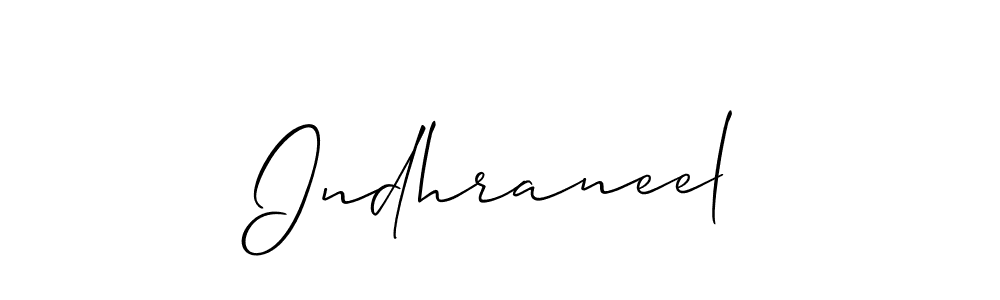 Design your own signature with our free online signature maker. With this signature software, you can create a handwritten (Allison_Script) signature for name Indhraneel. Indhraneel signature style 2 images and pictures png