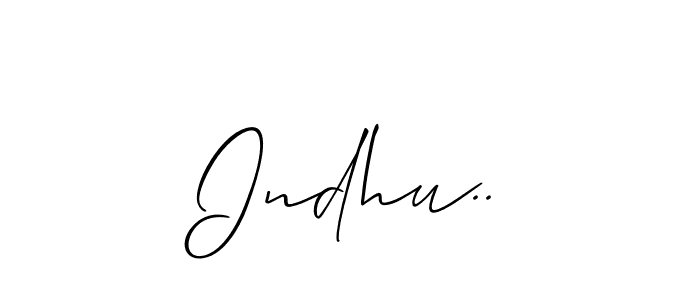 How to Draw Indhu.. signature style? Allison_Script is a latest design signature styles for name Indhu... Indhu.. signature style 2 images and pictures png