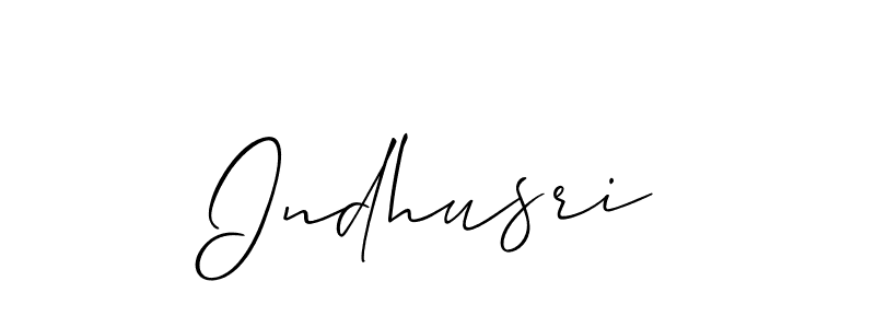 Create a beautiful signature design for name Indhusri. With this signature (Allison_Script) fonts, you can make a handwritten signature for free. Indhusri signature style 2 images and pictures png