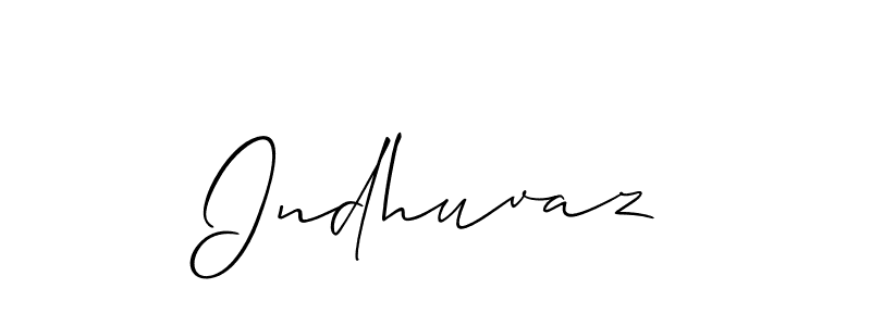 How to Draw Indhuvaz signature style? Allison_Script is a latest design signature styles for name Indhuvaz. Indhuvaz signature style 2 images and pictures png