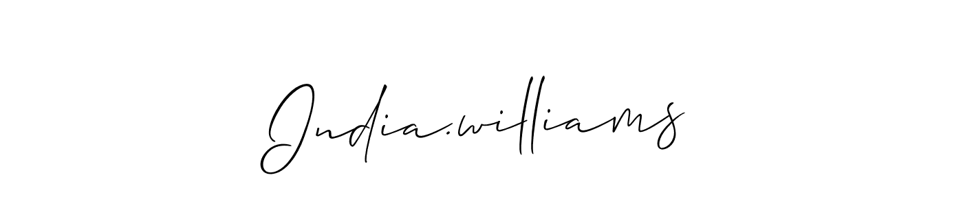 Best and Professional Signature Style for India.williams. Allison_Script Best Signature Style Collection. India.williams signature style 2 images and pictures png