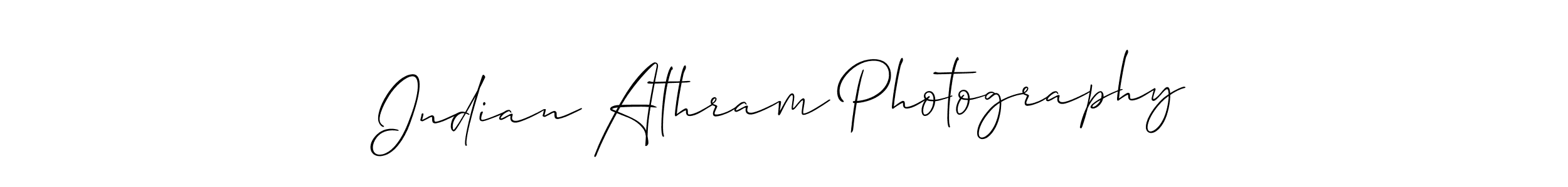 How to make Indian Athram Photography name signature. Use Allison_Script style for creating short signs online. This is the latest handwritten sign. Indian Athram Photography signature style 2 images and pictures png