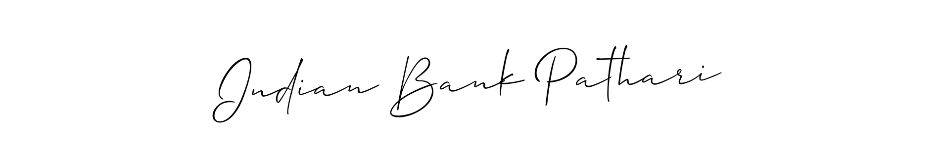 Also we have Indian Bank Pathari name is the best signature style. Create professional handwritten signature collection using Allison_Script autograph style. Indian Bank Pathari signature style 2 images and pictures png