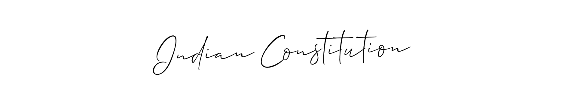 Create a beautiful signature design for name Indian Constitution. With this signature (Allison_Script) fonts, you can make a handwritten signature for free. Indian Constitution signature style 2 images and pictures png