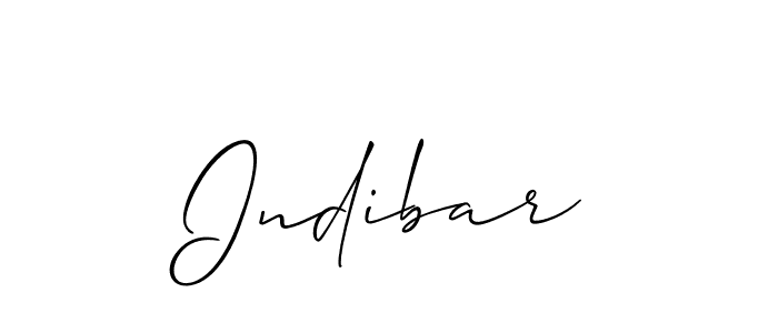 Design your own signature with our free online signature maker. With this signature software, you can create a handwritten (Allison_Script) signature for name Indibar. Indibar signature style 2 images and pictures png