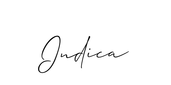 How to make Indica signature? Allison_Script is a professional autograph style. Create handwritten signature for Indica name. Indica signature style 2 images and pictures png