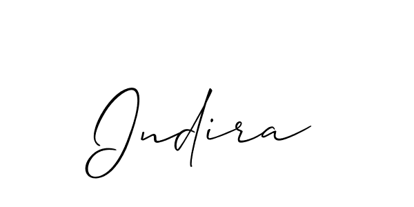 Create a beautiful signature design for name Indira. With this signature (Allison_Script) fonts, you can make a handwritten signature for free. Indira signature style 2 images and pictures png