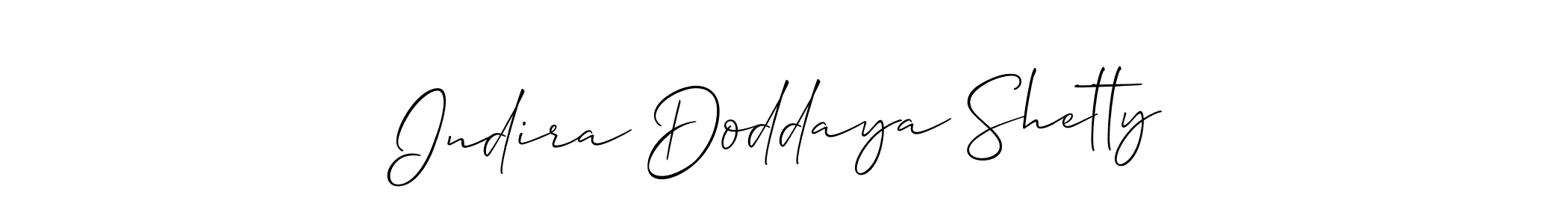 Use a signature maker to create a handwritten signature online. With this signature software, you can design (Allison_Script) your own signature for name Indira Doddaya Shetty. Indira Doddaya Shetty signature style 2 images and pictures png