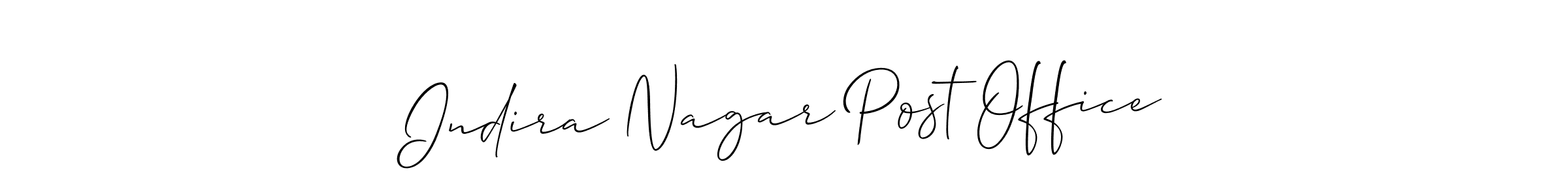 Design your own signature with our free online signature maker. With this signature software, you can create a handwritten (Allison_Script) signature for name Indira Nagar Post Office. Indira Nagar Post Office signature style 2 images and pictures png