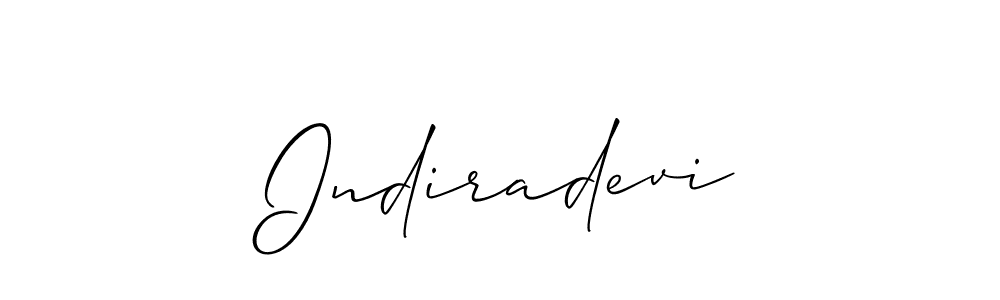 Indiradevi stylish signature style. Best Handwritten Sign (Allison_Script) for my name. Handwritten Signature Collection Ideas for my name Indiradevi. Indiradevi signature style 2 images and pictures png